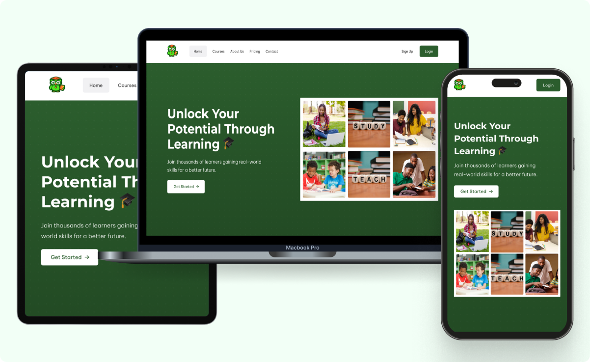 EdTech Learning Platform design showcase 3