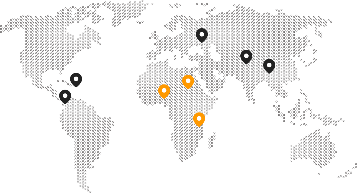 World Map with Project Locations