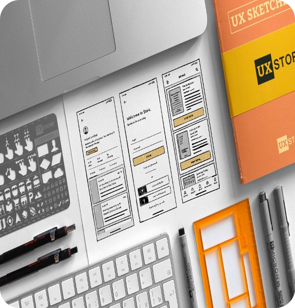 UX design workspace